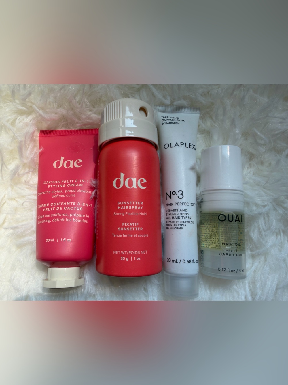 Dae, Olaplex, Ouai travel bundle